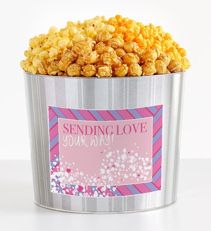 Sending Love Your Way 1.75 Gallon Popcorn Tin